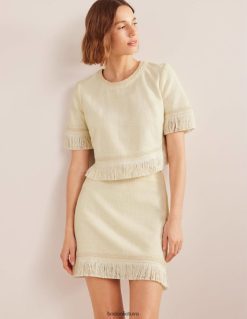 apranga lt Boden moterys mini sijonas su kutais ekru 284XZZ1444