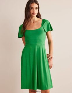 apranga lt Boden moterys Mini suknelė iš kvadratinio kaklo kalvos 284XZZ1136