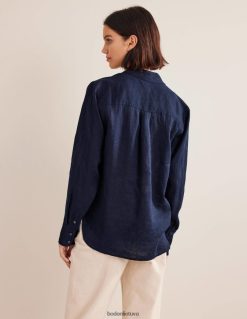 apranga lt Boden moterys nauji lininiai marškiniai karinis jūrų laivynas 284XZZ163