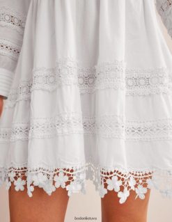 apranga lt Boden moterys nėriniais puošta mini suknelė baltas 284XZZ68