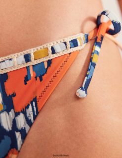 apranga lt Boden moterys nertos apdailos bikinio apatinė dalis tamsiai mėlyna ir abstrakti aguona 284XZZ1031