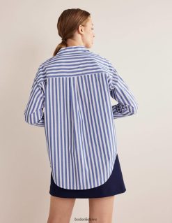 apranga lt Boden moterys per dideli medvilniniai marškiniai kobalto juostelė 284XZZ1084