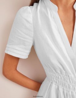 apranga lt Boden moterys Pintuck detalių midi suknelė baltas 284XZZ89