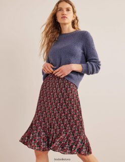 apranga lt Boden moterys plisse sijonas iki kelių multi & abstrakti aguona maža 284XZZ1023