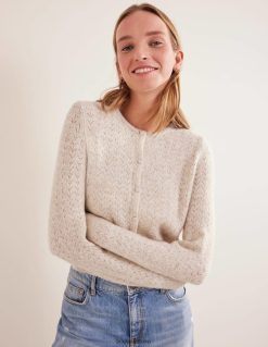 apranga lt Boden moterys pointelle megztinis ilgomis rankovėmis avižinių dribsnių melanžas 284XZZ2145