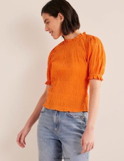 apranga lt Boden moterys prigludęs tekstūruotas viršus vermilijonas raudonas 284XZZ1836