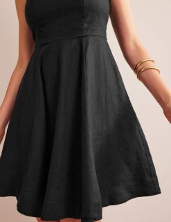 apranga lt Boden moterys priglundanti ir besiplečianti lininė mini suknelė juodas 284XZZ87