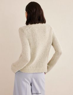 apranga lt Boden moterys pūkuotas atviro dygsnio megztinis sultys 284XZZ1473