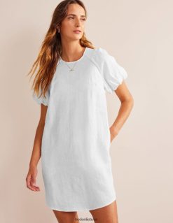 apranga lt Boden moterys rankoviu detale linine mini suknele baltas 284XZZ73