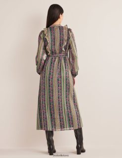 apranga lt Boden moterys raukini metalo midi suknelė daugialypis ir gvazdikų žydėjimas 284XZZ2065