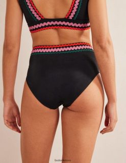 apranga lt Boden moterys rick rack kelnaitės aukštu liemeniu juodas 284XZZ2254