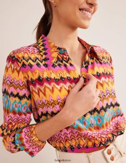 apranga lt Boden moterys šilkiniai marškiniai daugialypės ir tekstūruotos ikat 284XZZ991