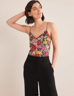 apranga lt Boden moterys šilkinis kumštelis multi & moire žydėjimas 284XZZ1776