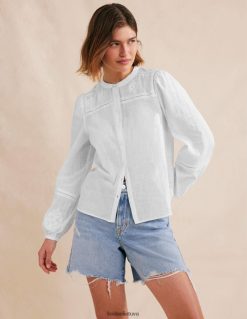 apranga lt Boden moterys siuvinėta palaidinė rankovėmis baltas 284XZZ1301