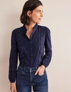 apranga lt Boden moterys siuvinėti marškinėliai karinis jūrų laivynas 284XZZ2534