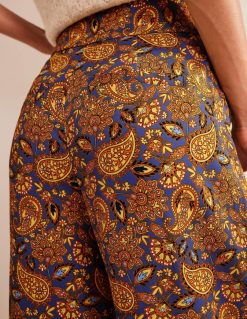 apranga lt Boden moterys skystos plačios kelnės aukso derliaus ir Paisley terasa 284XZZ1552