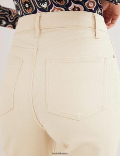 apranga lt Boden moterys standūs kirpti platėjantys džinsai ekru 284XZZ1948