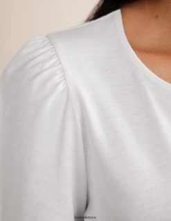 apranga lt Boden moterys superminkštas viršus ilgomis rankovėmis baltas 284XZZ176