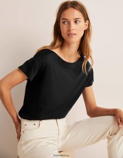 apranga lt Boden moterys Superminkšti marškinėliai su valties kaklu juodas 284XZZ160