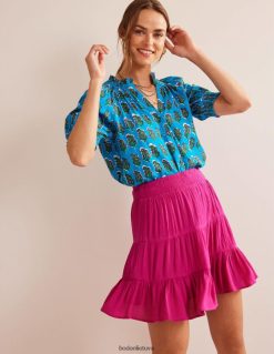 apranga lt Boden moterys susiglamžęs mini sijonas flokso rožinė 284XZZ1373