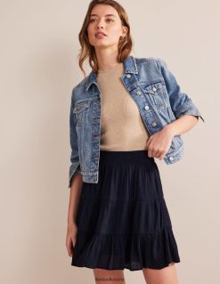 apranga lt Boden moterys susiglamžęs mini sijonas karinis jūrų laivynas 284XZZ1554