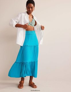 apranga lt Boden moterys šventinis sijonas su smocked juosmeniu ultramarinas 284XZZ634