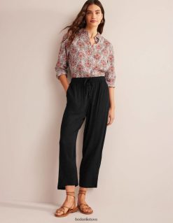 apranga lt Boden moterys užtraukiamos raukšlėtos kelnės juodas 284XZZ2173