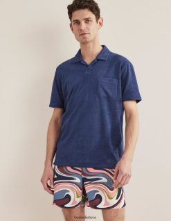 apranga lt Boden vyrų kilpinis polo atvira apykakle tamsiai mėlyna 284XZZ3620