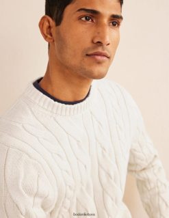 apranga lt Boden vyrų medvilninis kabelio įgulos kaklas pistacijų lukštas 284XZZ3552