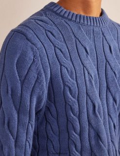 apranga lt Boden vyrų medvilninis kabelio įgulos kaklas tikras laivynas 284XZZ3515