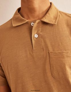 apranga lt Boden vyrų slub jersey polo trumpomis rankovėmis meškiukas rudas 284XZZ3539