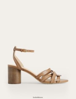 avalynė lt Boden moterys kelių dirželių basutės su kulnais rudos odos 284XZZ2602