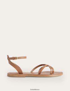 avalynė lt Boden moterys lengvas plokščias sandalas rudos odos 284XZZ2382