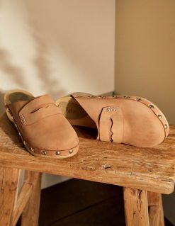 avalynė lt Boden moterys odinės klumpės su kulnais įdegis 284XZZ2370