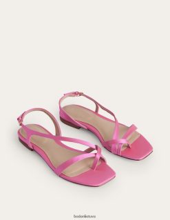 avalynė lt Boden moterys satininės kilpos plokščios basutės festivalio rožinis atlasas 284XZZ700