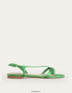 avalynė lt Boden moterys satininės kilpos plokščios basutės ryškiai žalias atlasas 284XZZ699