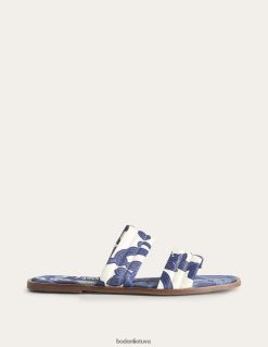 avalynė lt Boden moterys spausdinti satininiai sandalai mėlynas kaspinas ir paisley sūkurys 284XZZ2335