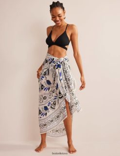 priedas lt Boden moterys margintas sarongo šalikas žydi dramblio kaulas ir milos 284XZZ2322